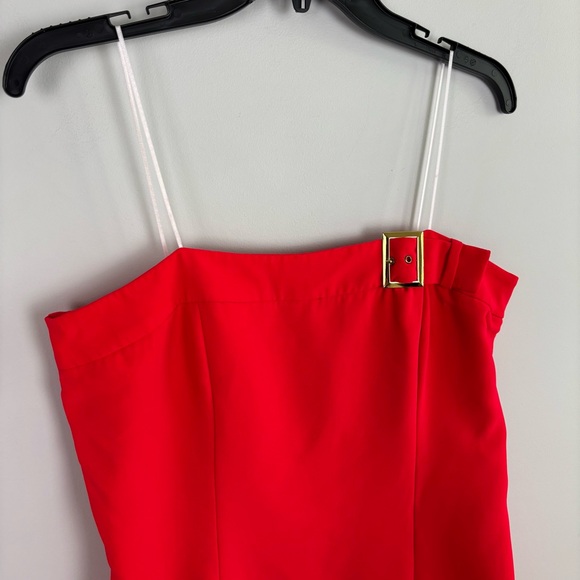 Amanda Uprichard x REVOLVE Edison Mini Dress in Crimson Size L - Picture 3 of 12